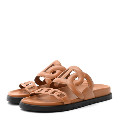 Hermes Nappa Extra Sandals 35 Naturel 3 of 8
