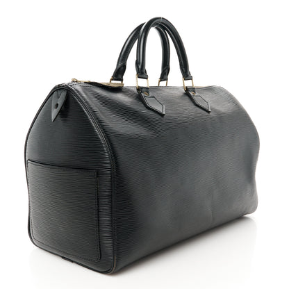 Louis Vuitton Epi Speedy 35 Black 3 of 10