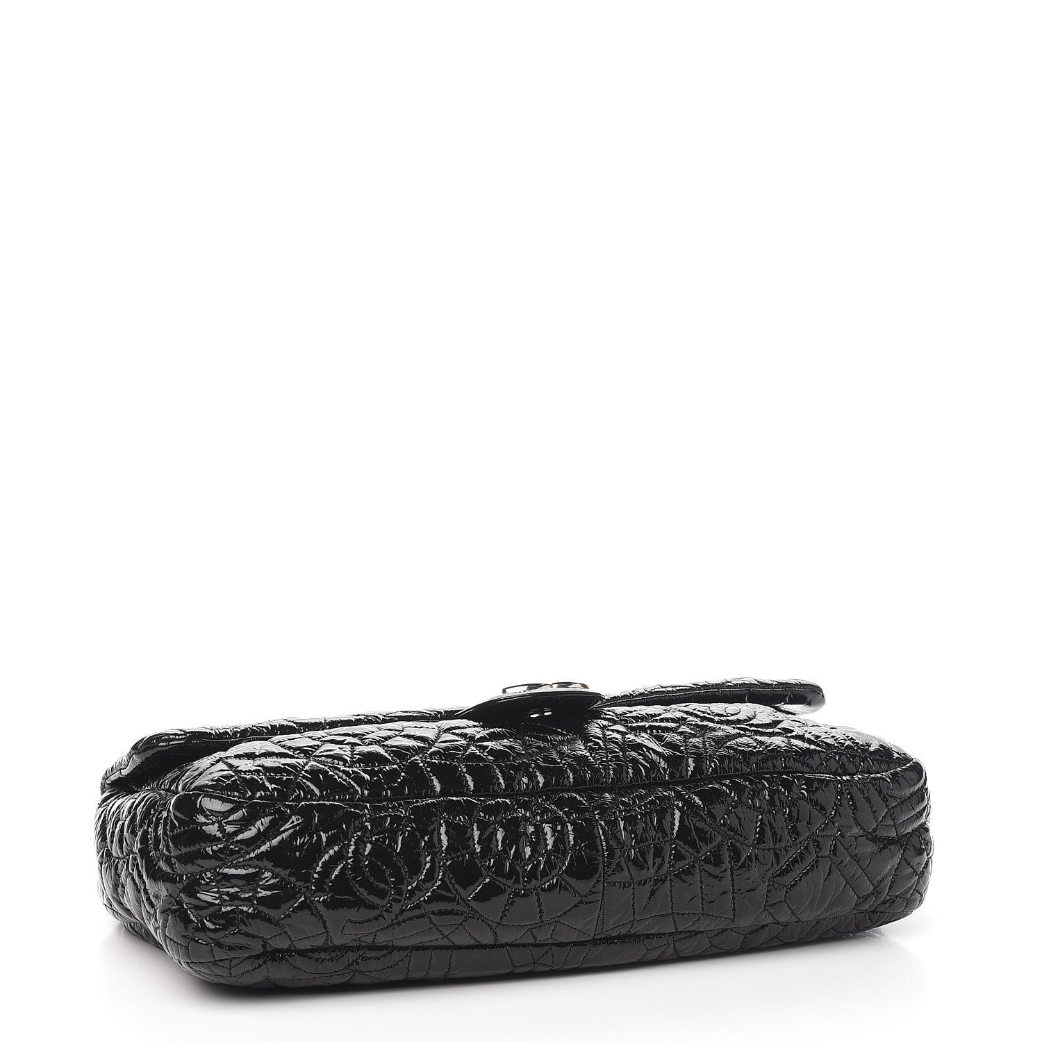 Chanel Vinyl Graphic Edge Flap Black 3 of 9