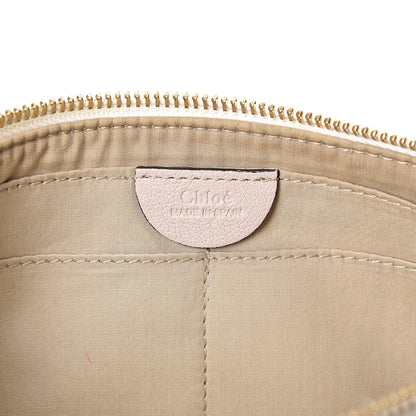 Chloe Metallic Calfskin Patchwork Chain Wallet White Pink 5 of 9
