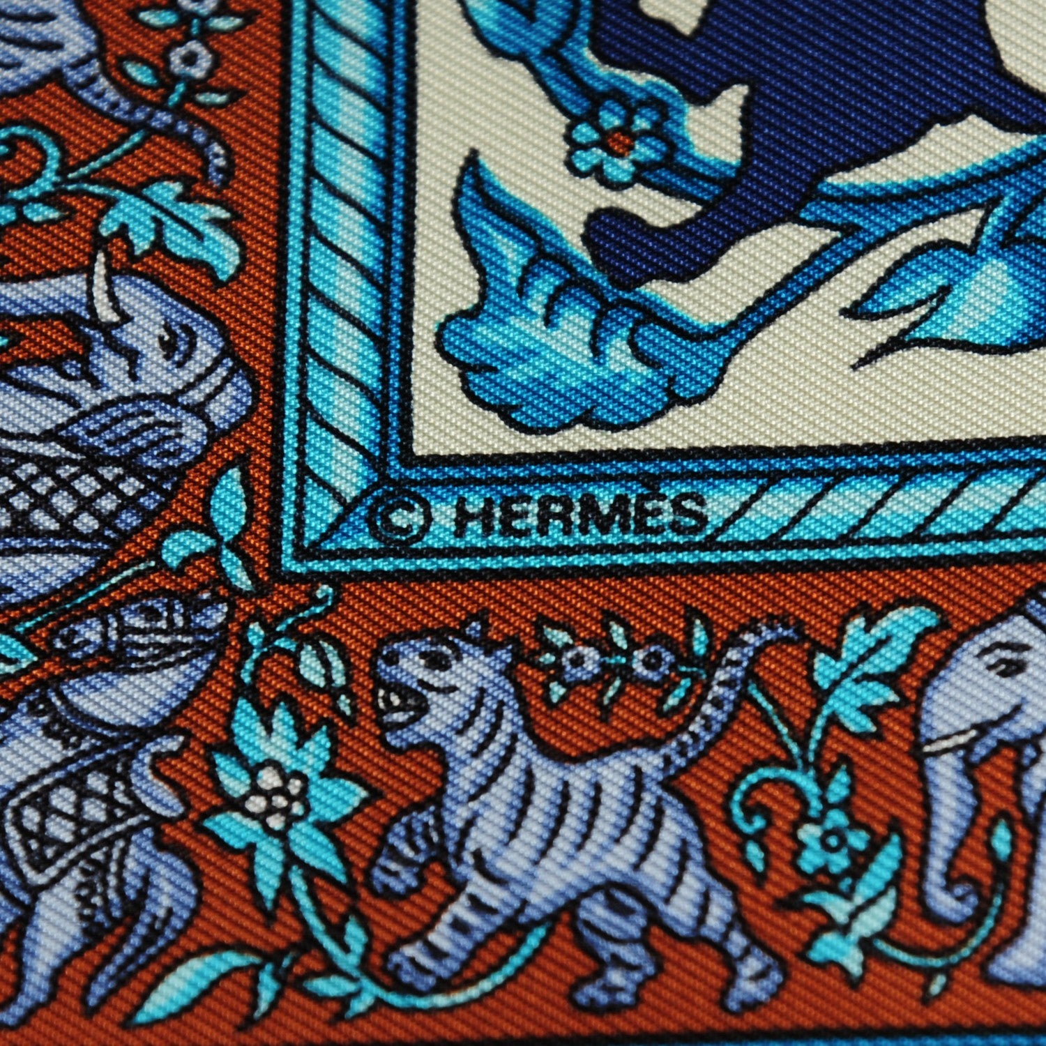 Hermes Silk Chasse En Inde Scarf 90 4 of 4