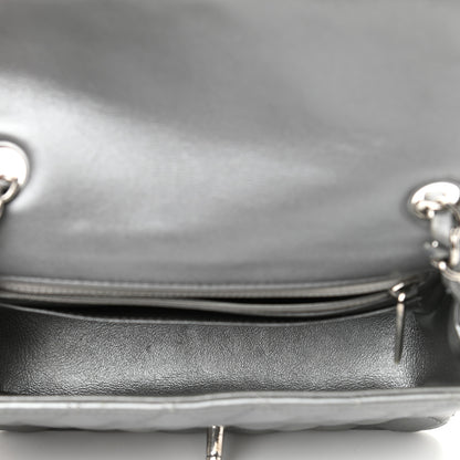 Chanel Metallic Lambskin Quilted Mini Rectangular Flap Silver 5 of 14
