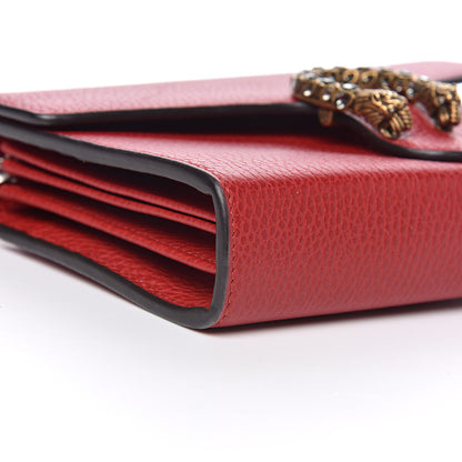 Gucci Calfskin Mini Dionysus Chain Wallet Hibiscus Red 10 of 12