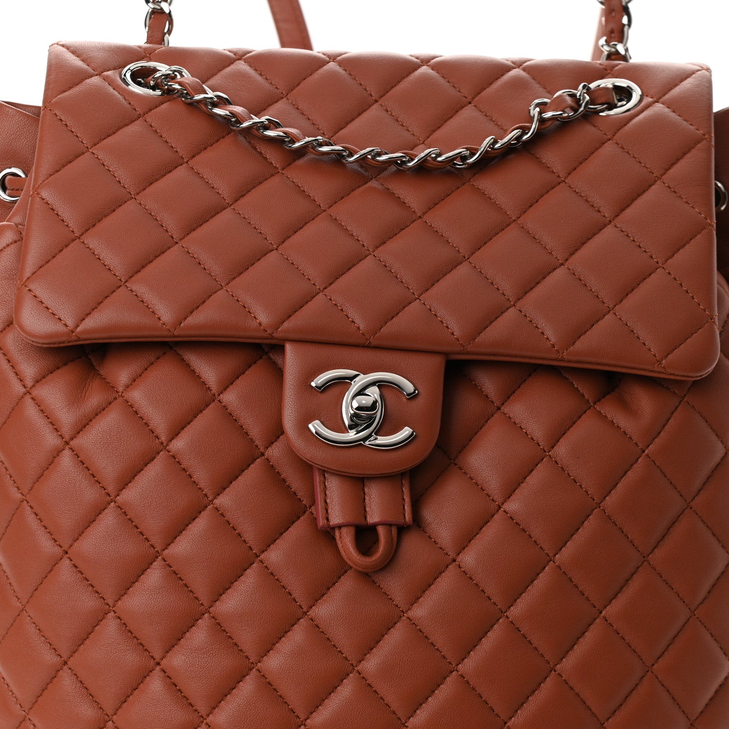 Chanel Lambskin Quilted Large Urban Spirit Backpack Brown 8 of 10