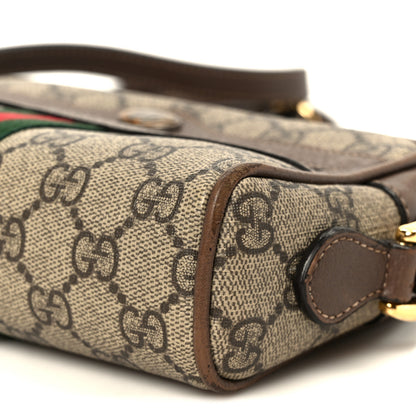 Gucci GG Supreme Monogram Web Mini Ophidia Shoulder Bag Brown 10 of 10