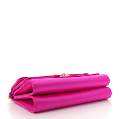 Dolce & Gabbana Satin Crystal Chain Pochette Rosa Shocking 4 of 12