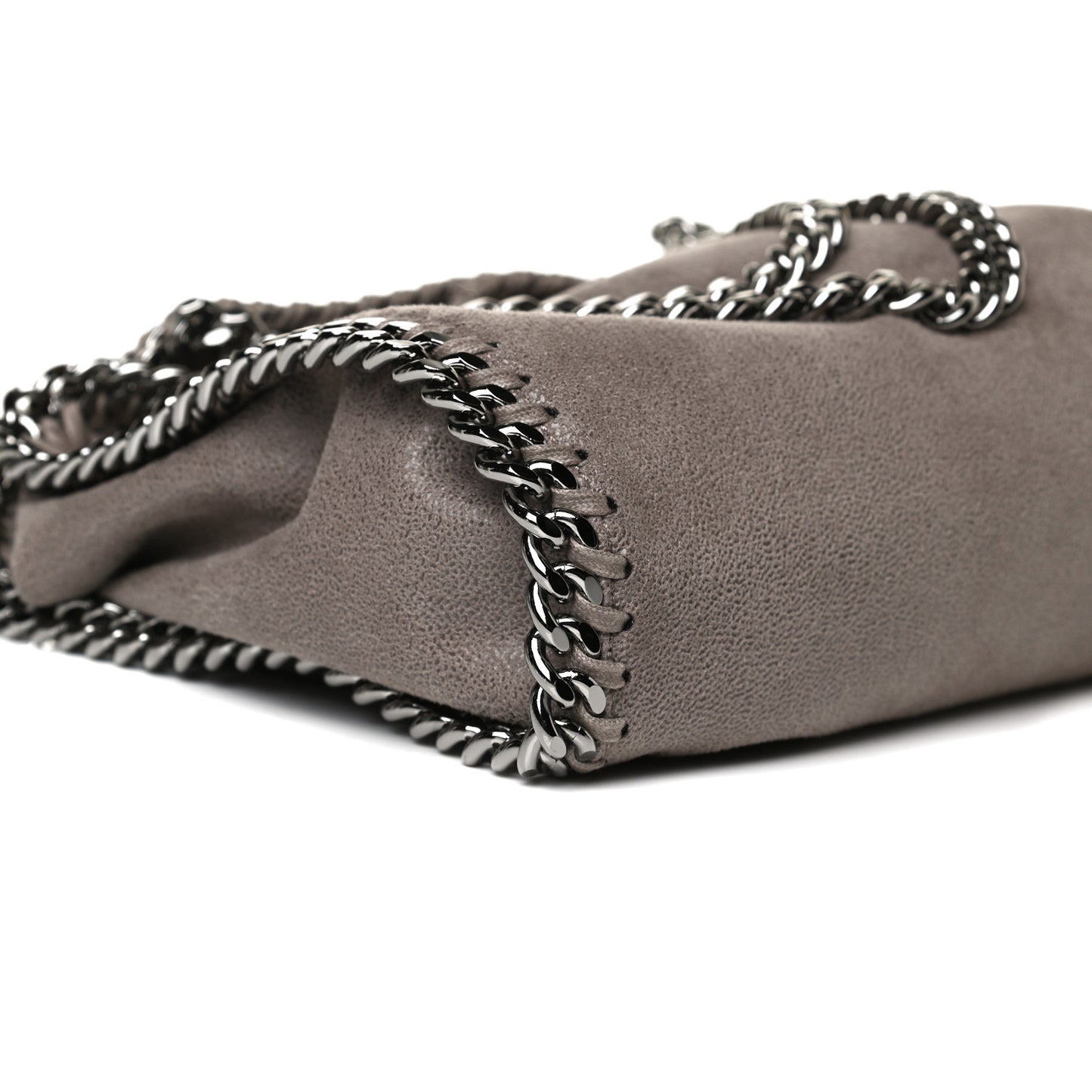 Shaggy Deer Mini Falabella Fold Over Tote Ash Grey