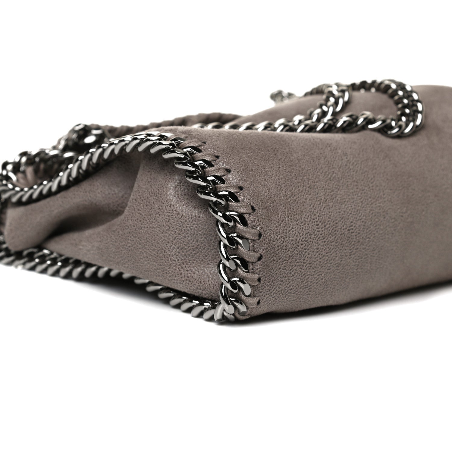 Stella McCartney Shaggy Deer Mini Falabella Fold Over Tote Ash Grey 10 of 13