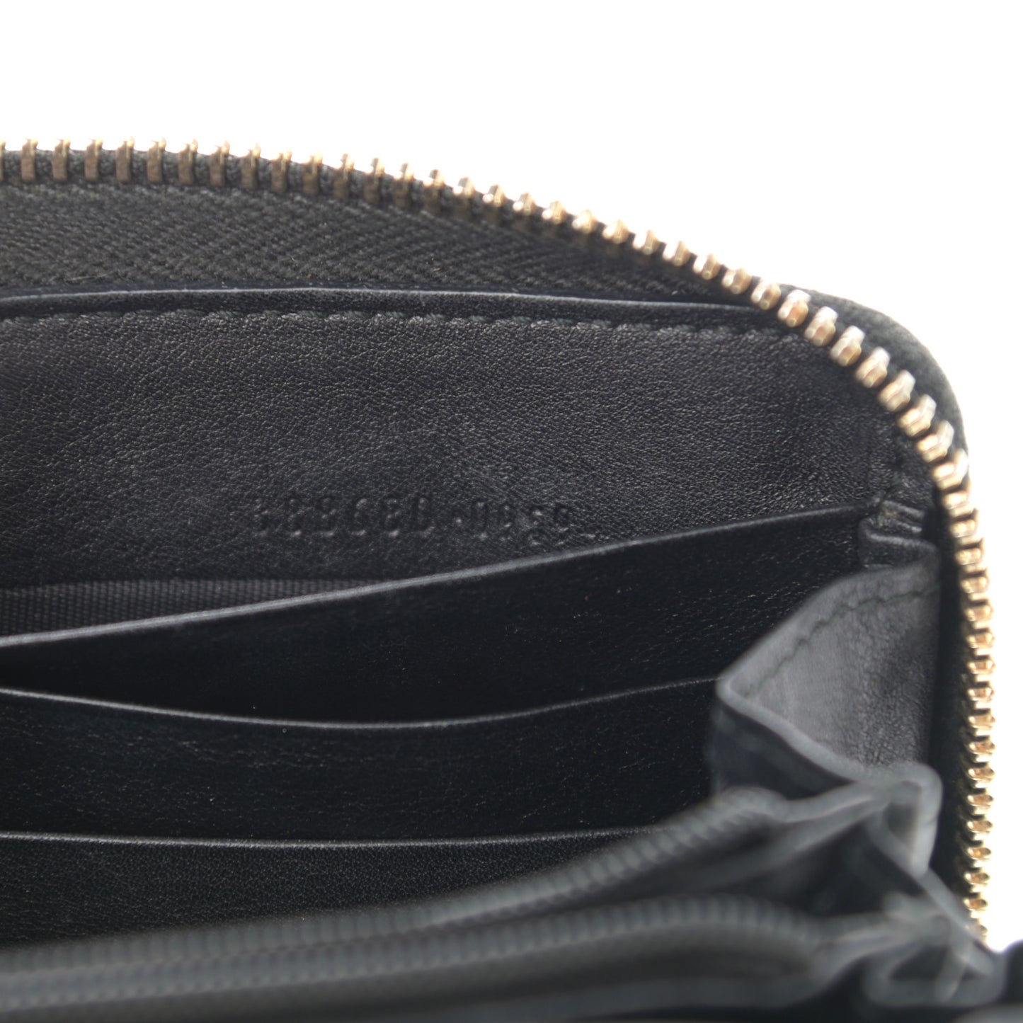 Microguccissima Bow Zip Around Wallet Black