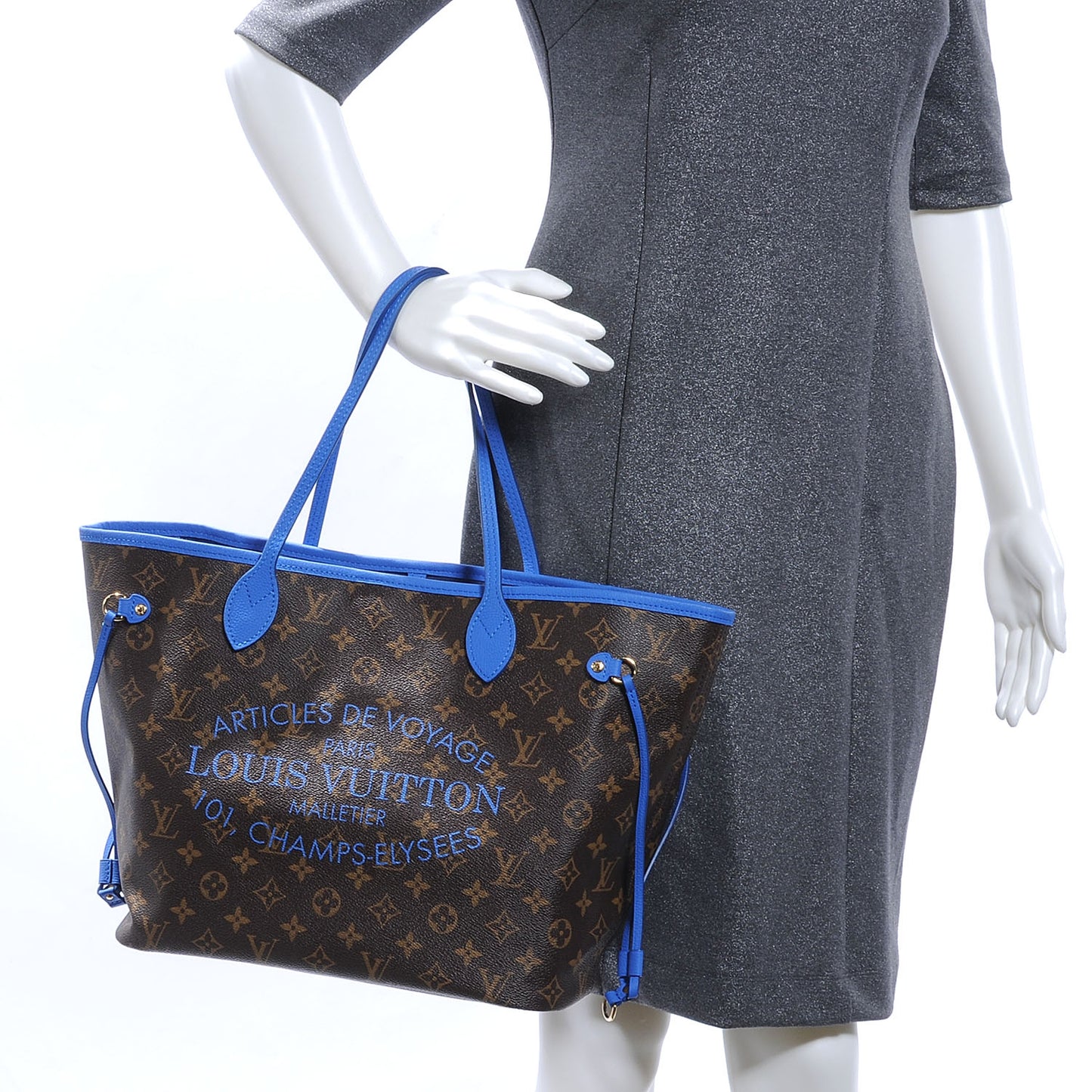Monogram Articles de Voyage Ikat Neverfull MM Grand Blue