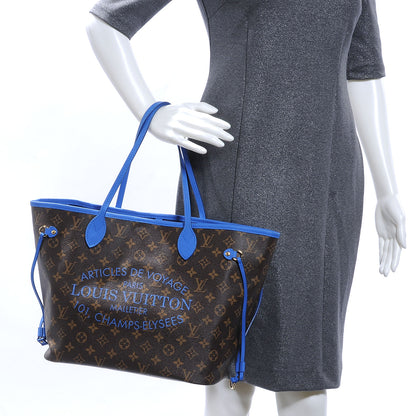 Louis Vuitton Monogram Articles de Voyage Ikat Neverfull MM Grand Blue 2 of 7