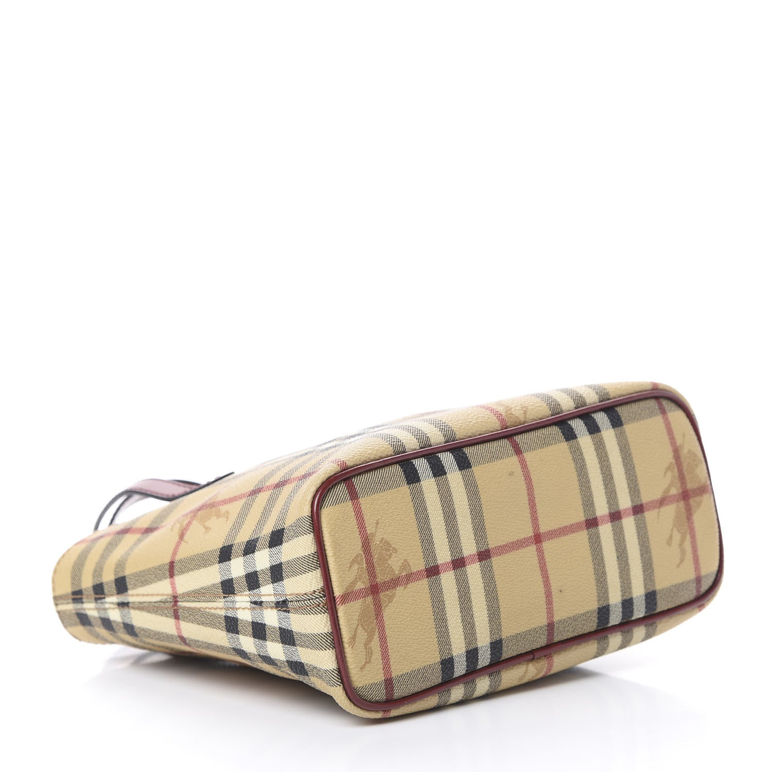 Burberry Haymarket Check Small Tote Red 3 of 13