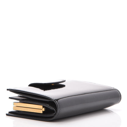 Celine Shiny Calfskin Medium Multifunction Purse Wallet Black 3 of 8