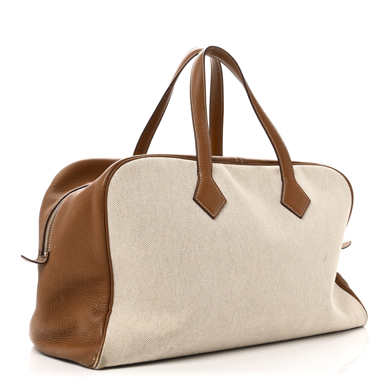 Hermes Toile Taurillon Clemence Victoria II 43 Gold 3 of 12