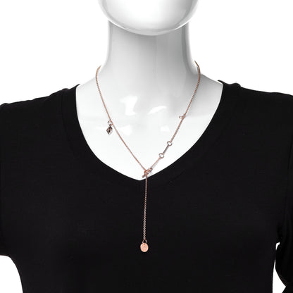 Hermes 18K Rose Gold Diamond Gambade Necklace 2 of 6