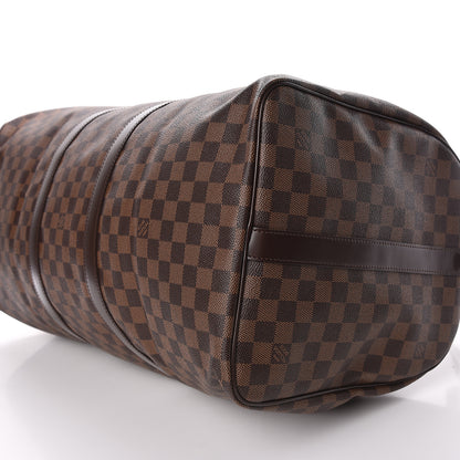 Louis Vuitton Damier Ebene Keepall Bandouliere 55 10 of 10