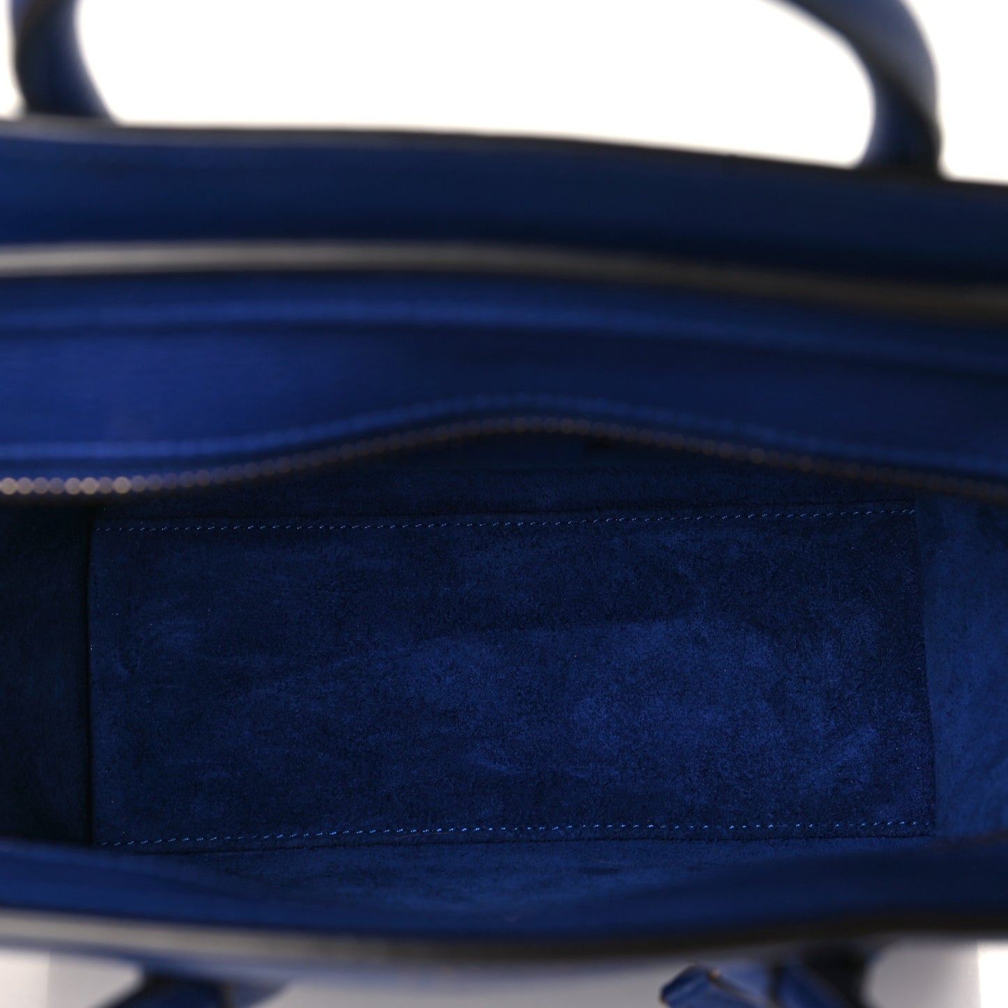 Drummed Calfskin Nano Luggage Indigo