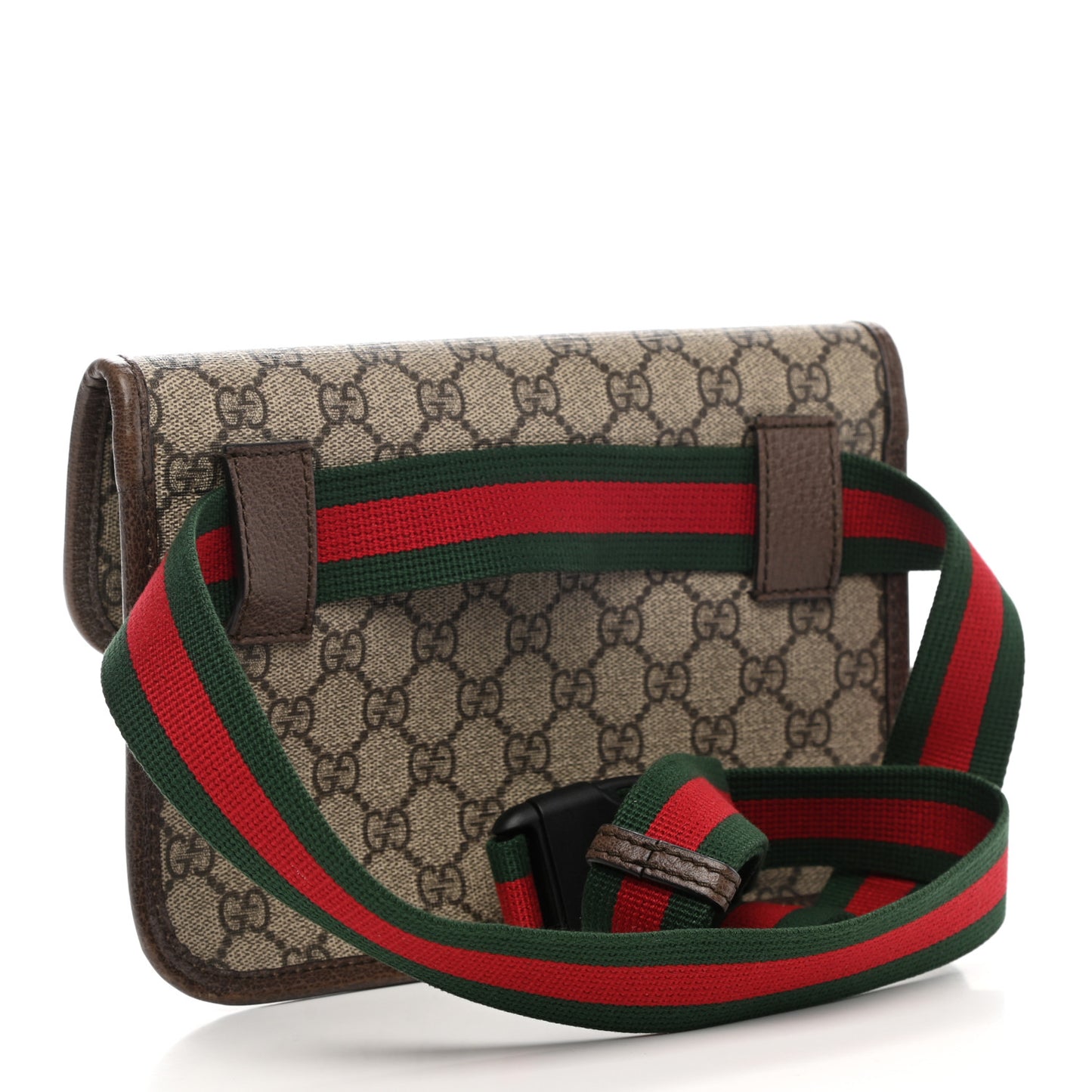 GG Supreme Monogram Neo Vintage Web Belt Bag Brown