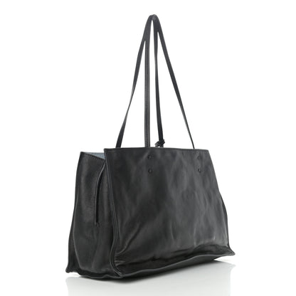 Prada Glace Calfskin Etiquette Shopping Bag Black Astrale 3 of 13