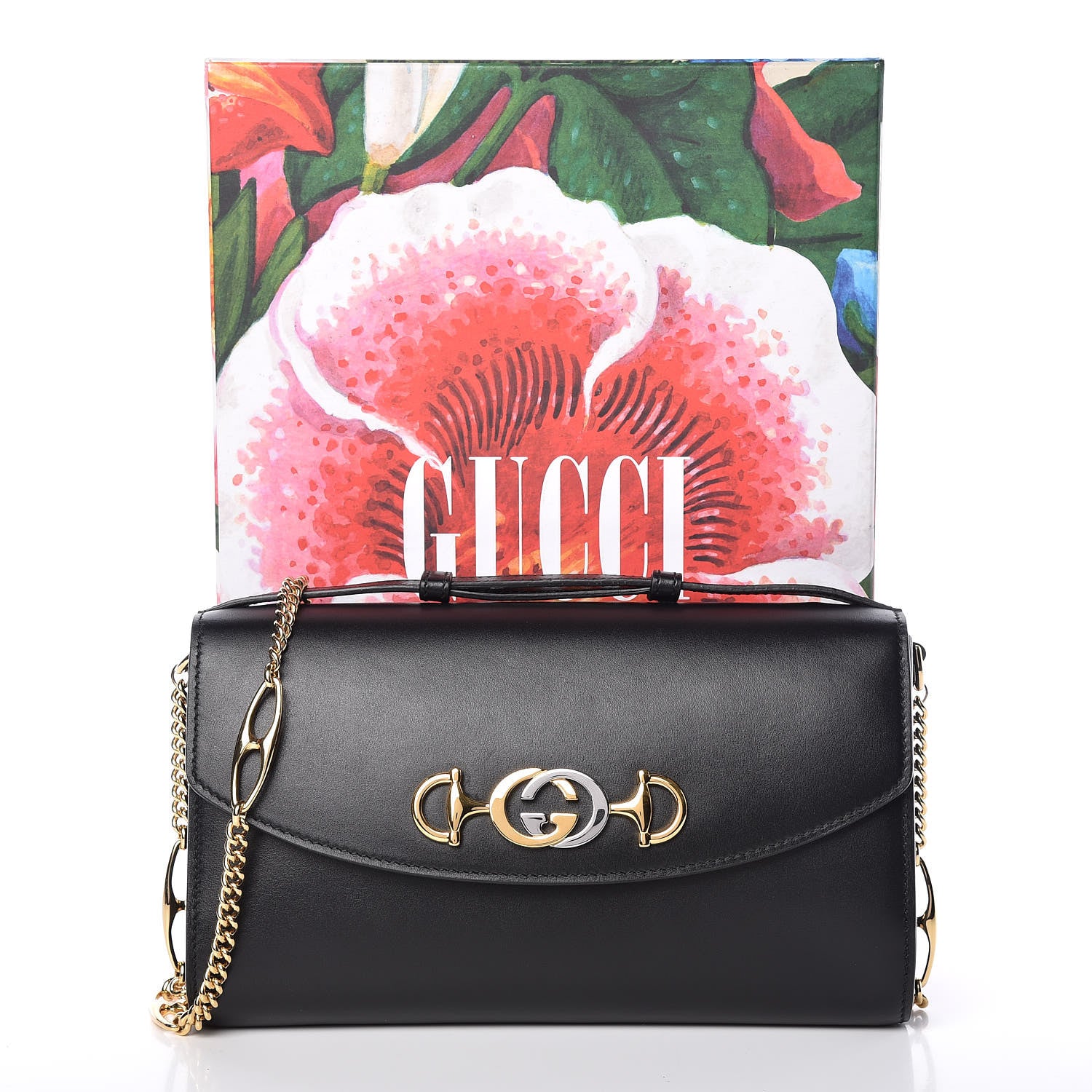 Gucci Smooth Calfskin Small Zumi Top Handle Shoulder Bag Black 10 of 10