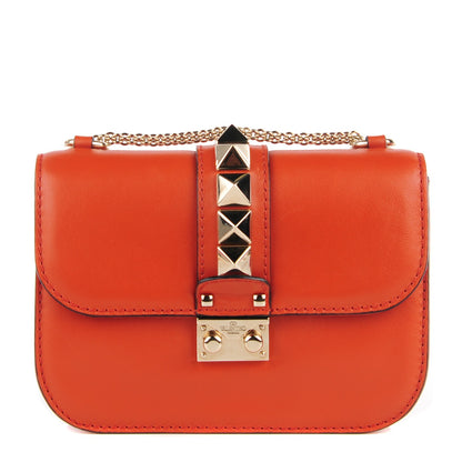 Valentino Garavani Vitello Small Glam Lock Rockstud Flap English Red 1 of 7