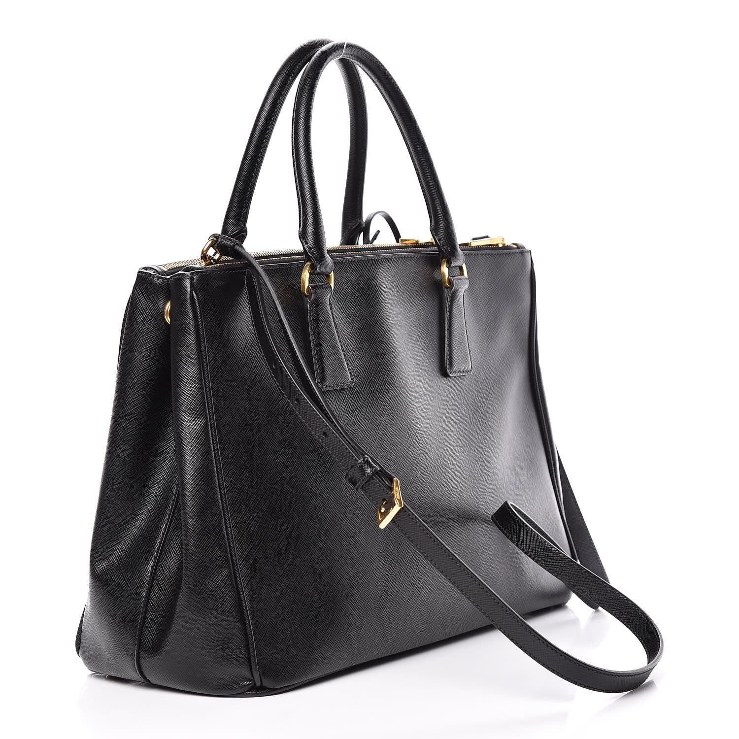 Prada Saffiano Medium Galleria Double Zip Tote Black 3 of 13