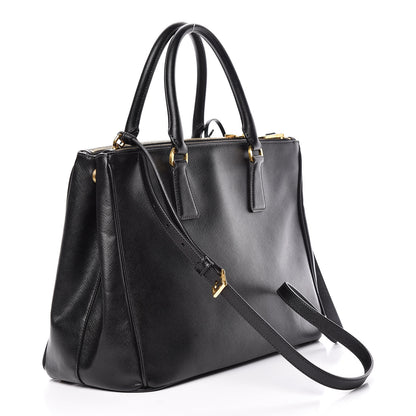 Prada Saffiano Medium Galleria Double Zip Tote Black 3 of 13