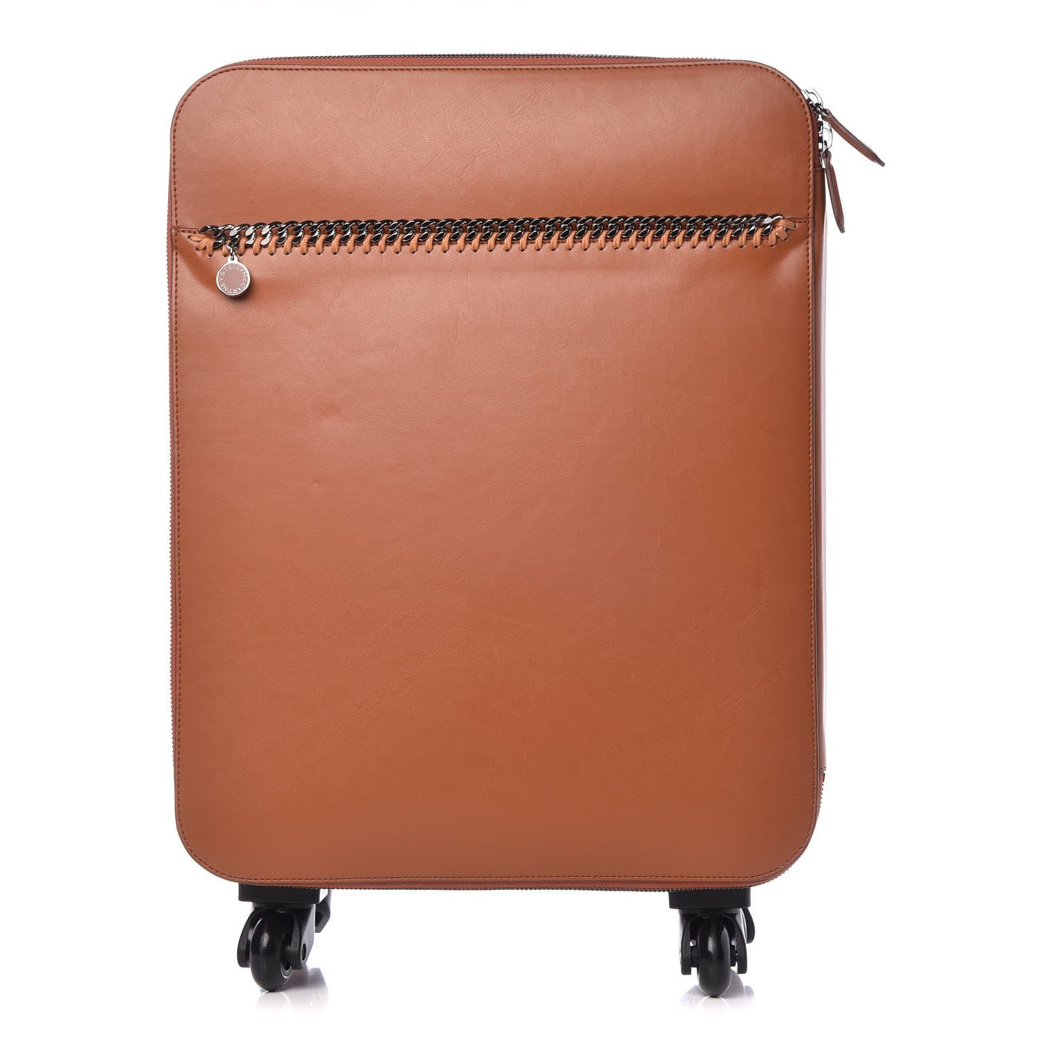 Stella McCartney Smooth Faux Leather 4 Wheel Falabella Travel Suitcase Tan 1 of 11