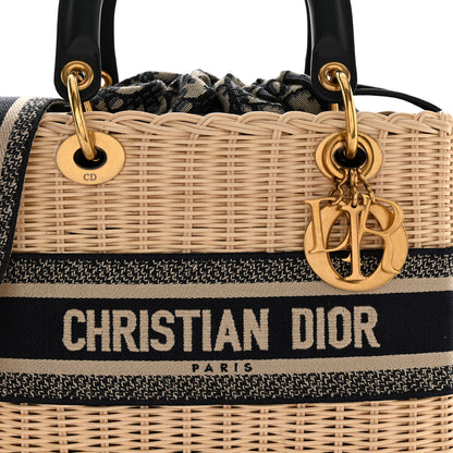 Christian Dior Wicker Oblique Medium Lady Dior Bag Blue 7 of 9