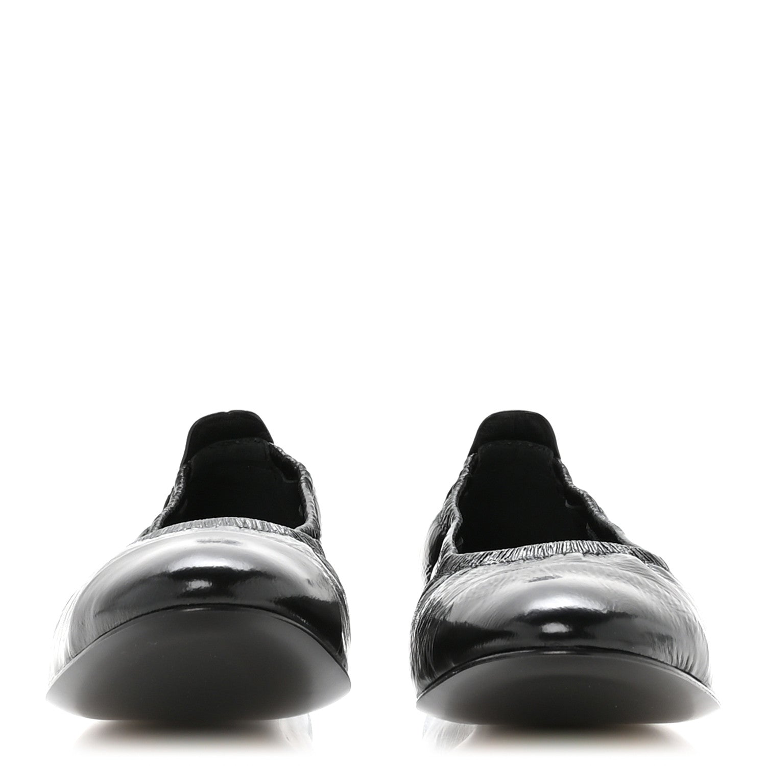 Chanel Lambskin Shiny Goatskin Calfskin Ballerina Flats 39.5 Black