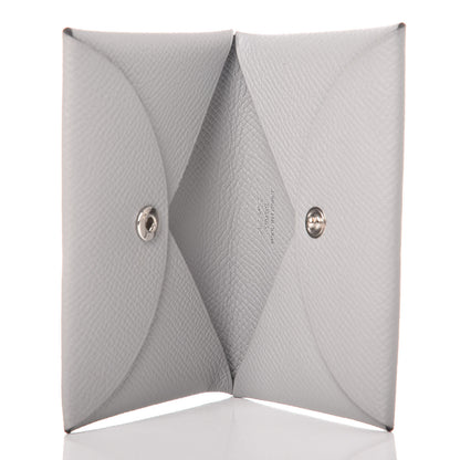 Hermes Epsom Calvi Card Case Bleu Glacier 5 of 8