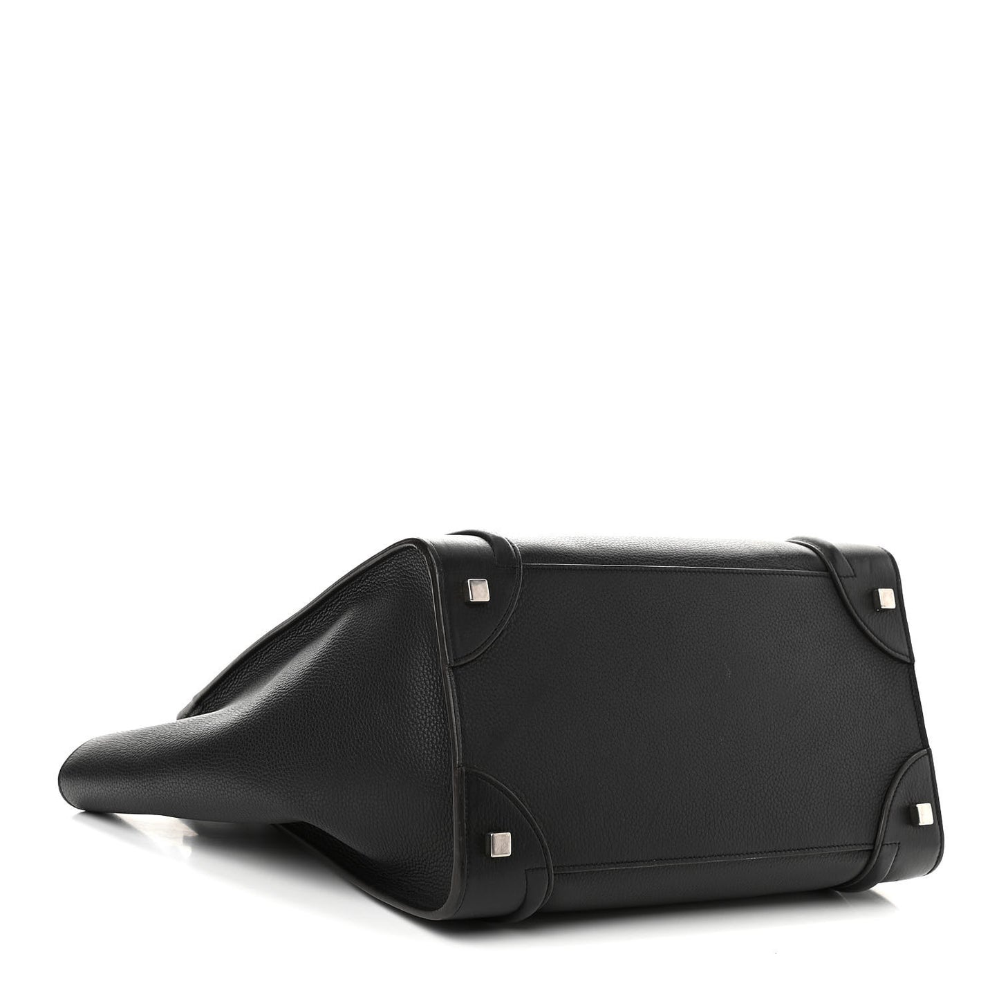 Drummed Calfskin Mini Luggage Black