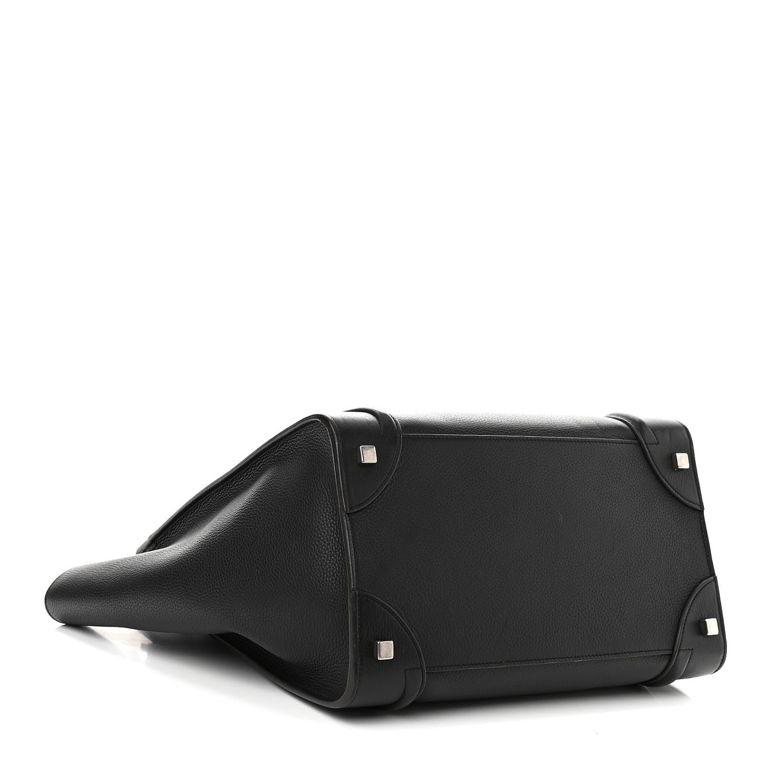 Celine Drummed Calfskin Mini Luggage Black 4 of 10