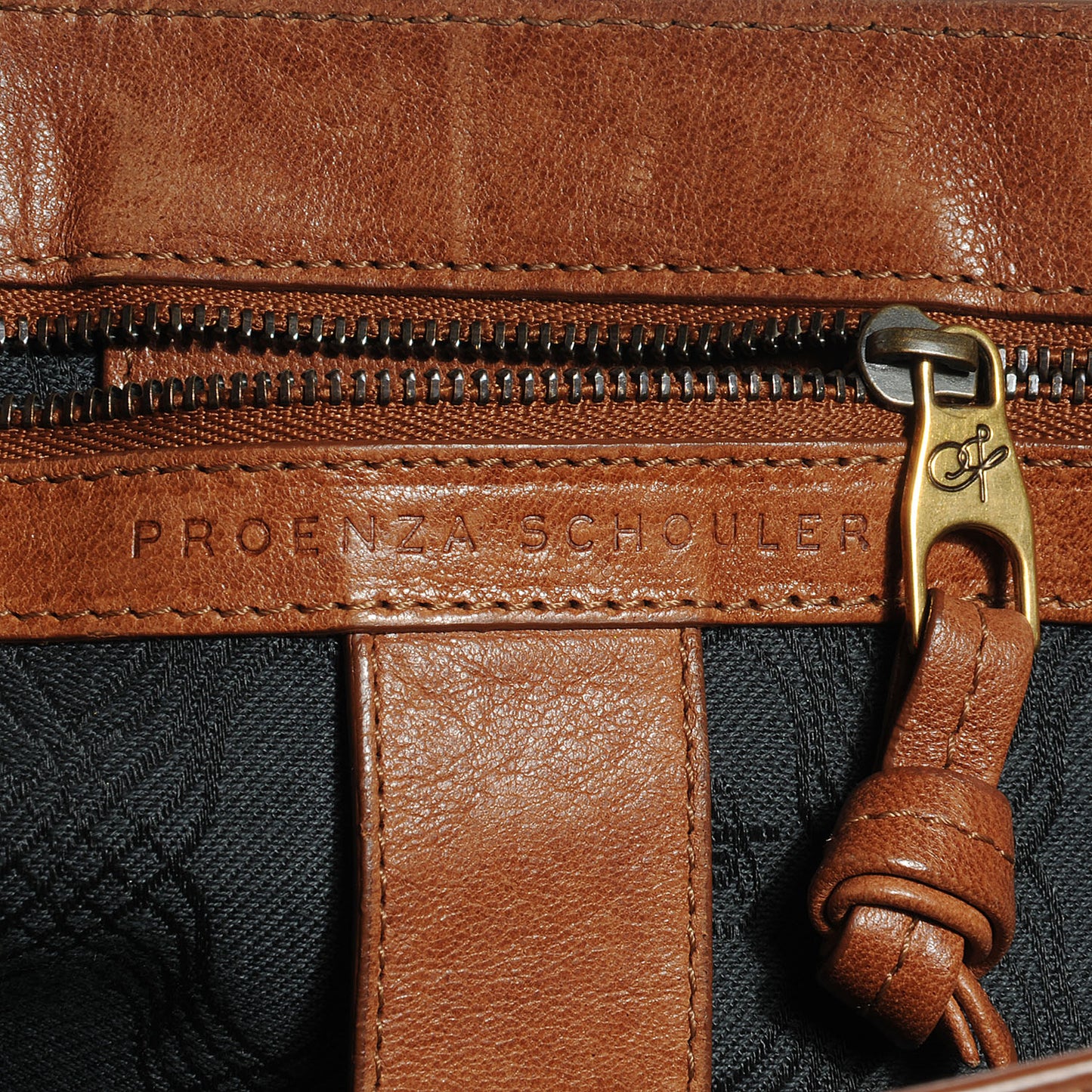 Lambskin PS1 Medium Satchel Saddle