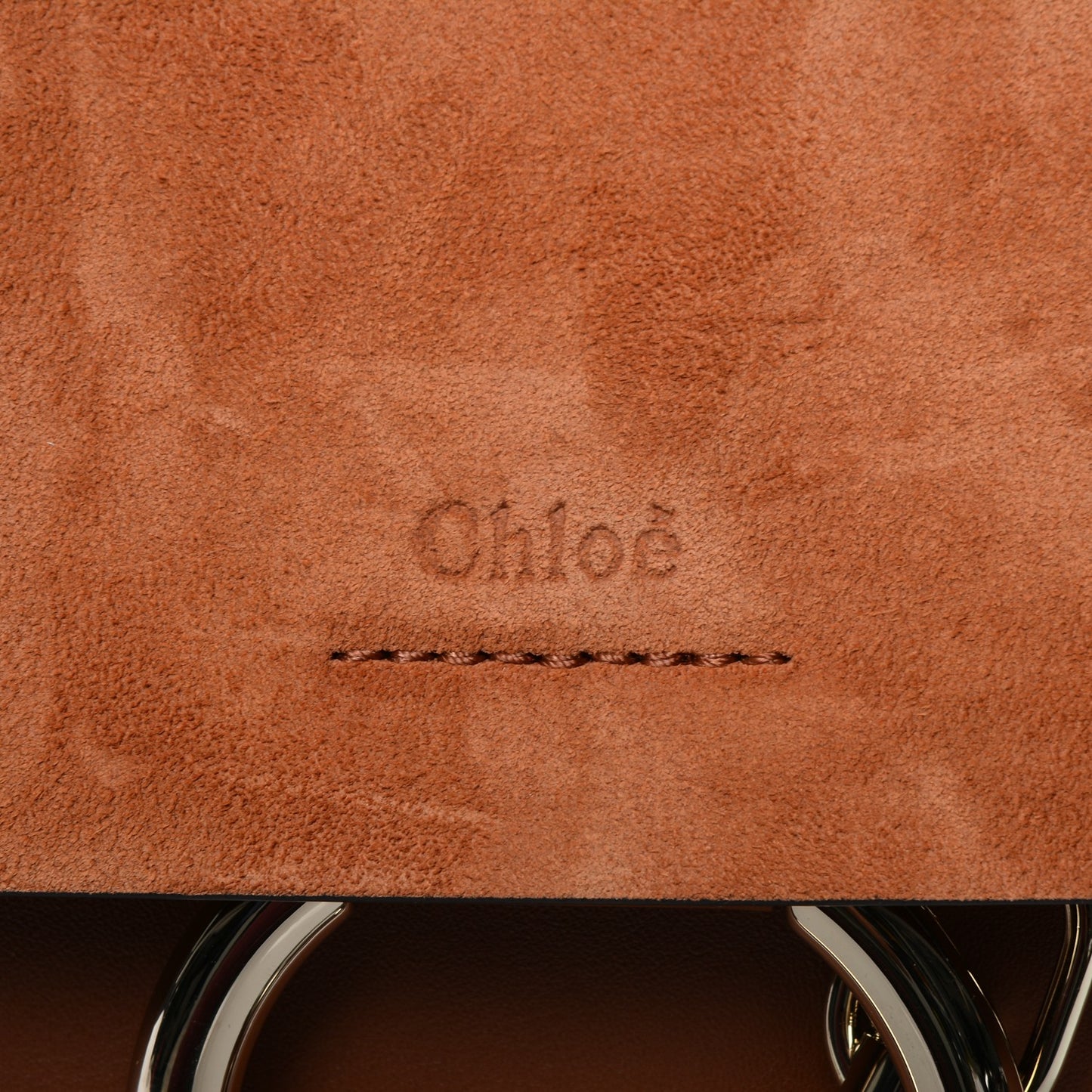 Suede Calfskin Medium Faye Shoulder Bag Tobacco