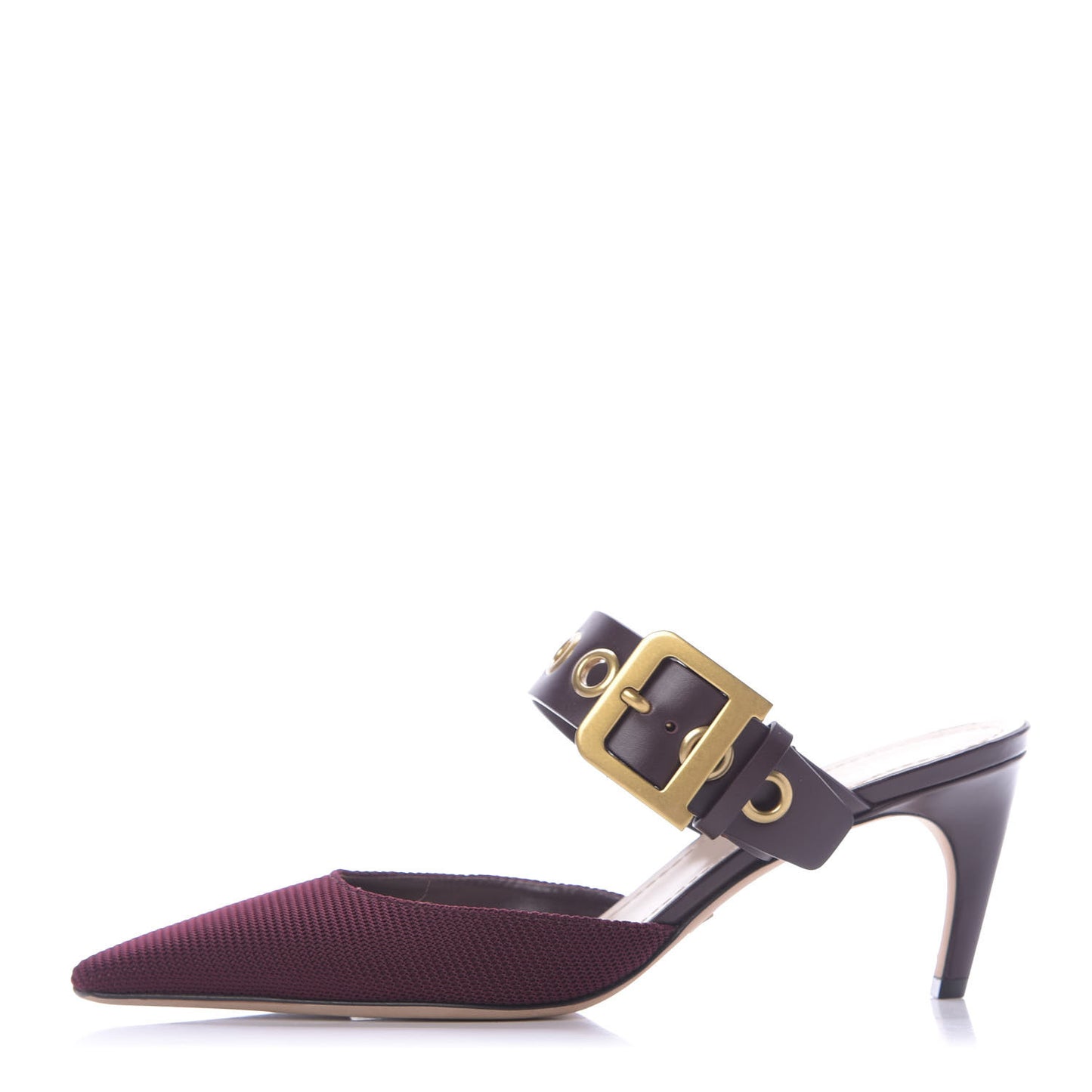 Technical Fabric Calfskin D-Dior 65mm Mules 39 Rouge Black