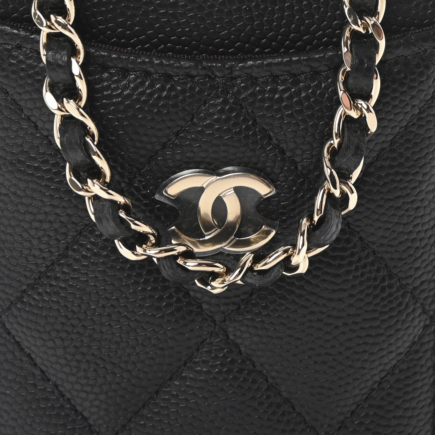 Chanel Caviar Quilted Card Holder On Chain Black 7 of 10