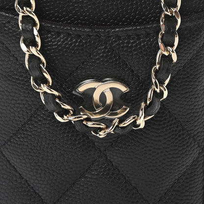 Chanel Caviar Quilted Card Holder On Chain Black 7 of 10