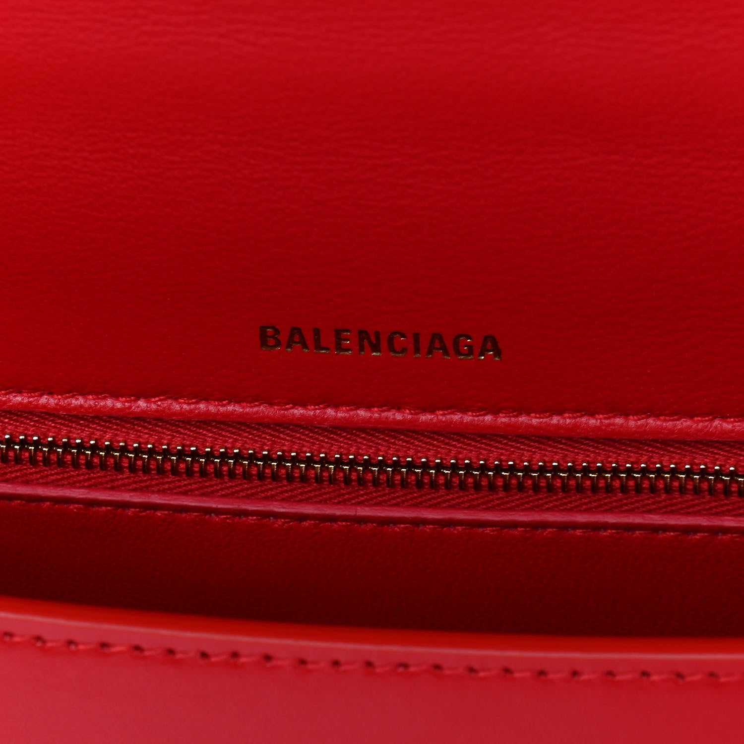 Balenciaga Shiny Box Calfskin Medium Hourglass Top Handle Bag Bright Red 8 of 9