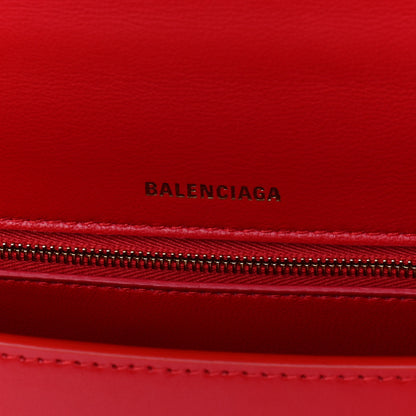 Balenciaga Shiny Box Calfskin Medium Hourglass Top Handle Bag Bright Red 8 of 9