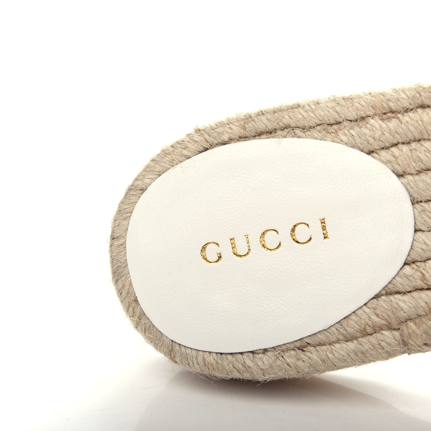 Nappa Matelasse GG Marmont Espadrille Slide Sandals 37 Great White