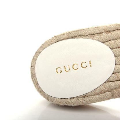 Gucci Nappa Matelasse GG Marmont Espadrille Slide Sandals 37 Great White 8 of 11