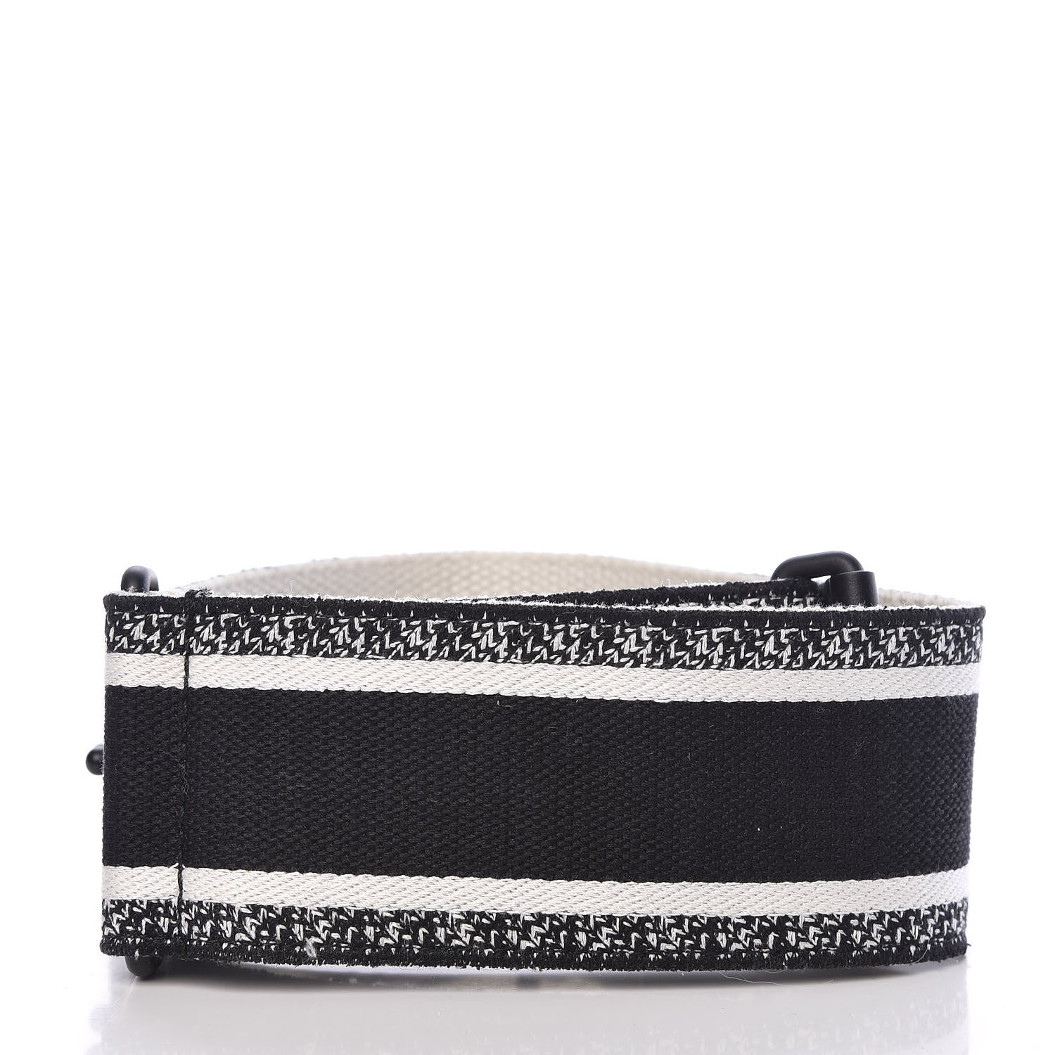 Christian Dior Canvas Embroidered Shoulder Strap Black Ultramatte 2 of 7