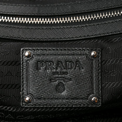 Prada Nylon Saffiano Studded Large Trunk Bag  Black 6 of 9