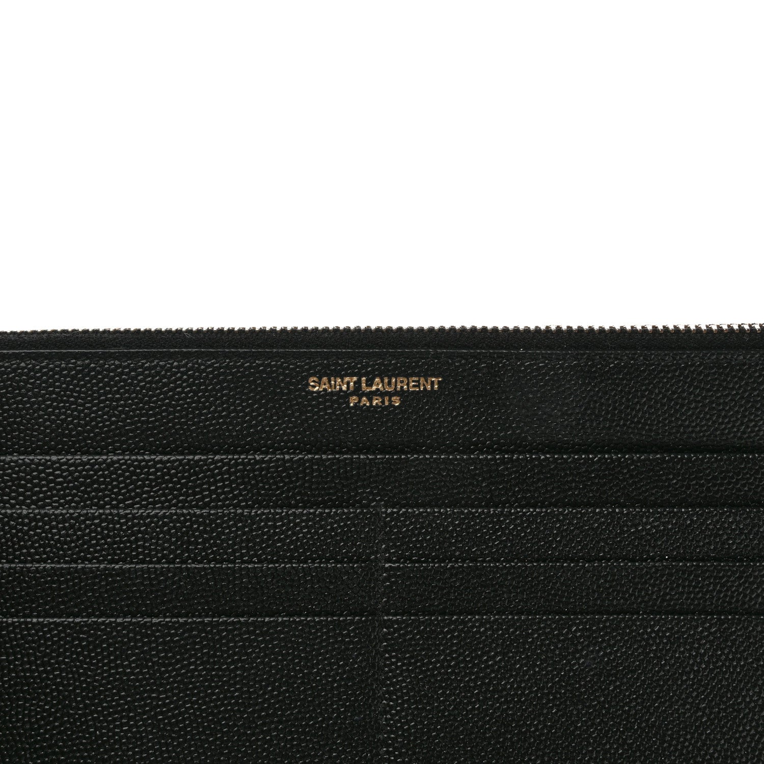 Saint Laurent Grain De Poudre Monogram Uptown Wallet Black 6 of 9