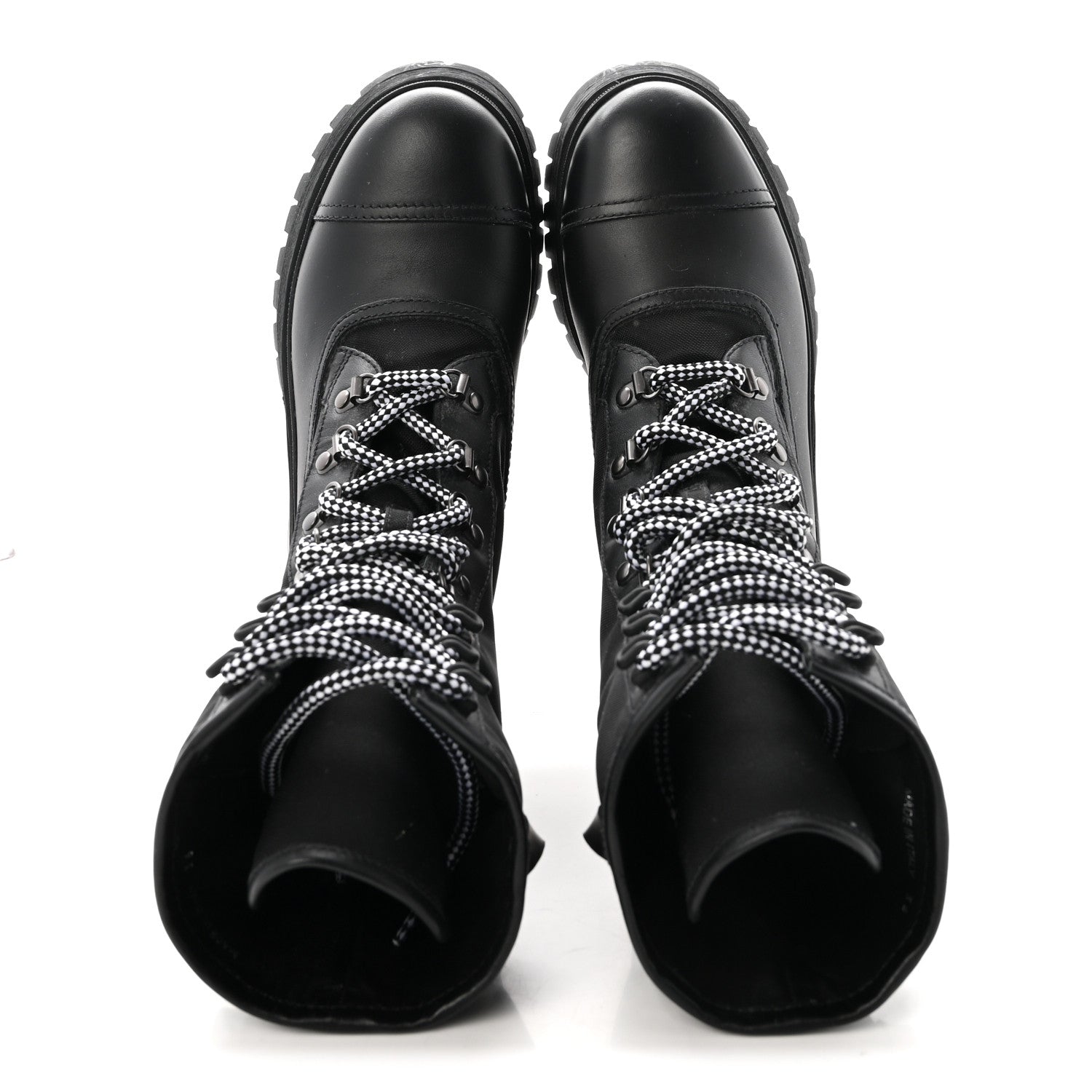 Prada Vitello Montana Neoprene Combat Boots 36 Black 2 of 10