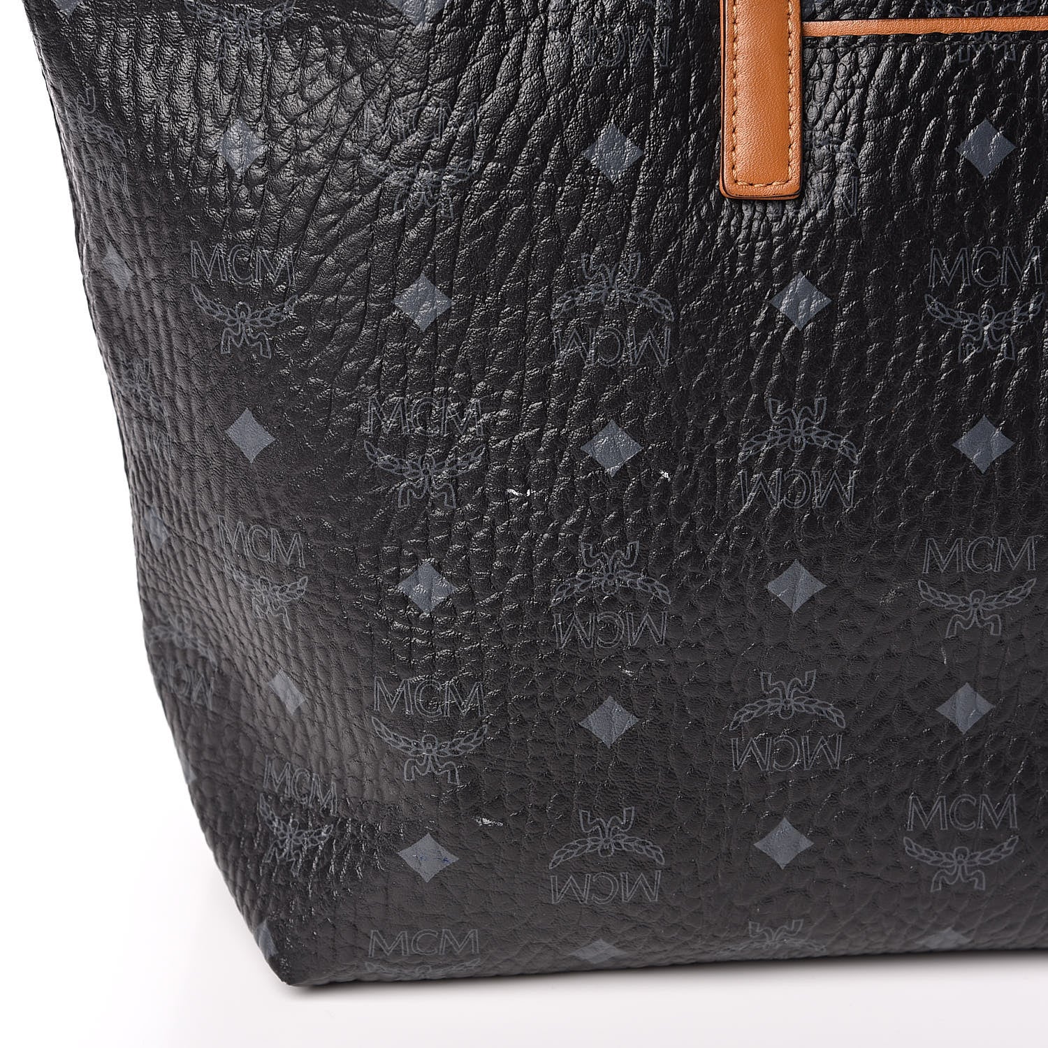 MCM Visetos Medium Anya Shopper Tote Black 14 of 19