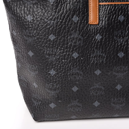 MCM Visetos Medium Anya Shopper Tote Black 14 of 19