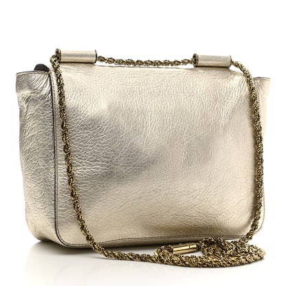 Chloe Metallic Grained Calfskin Small Elsie Shoulder Bag Light Gold 3 of 13