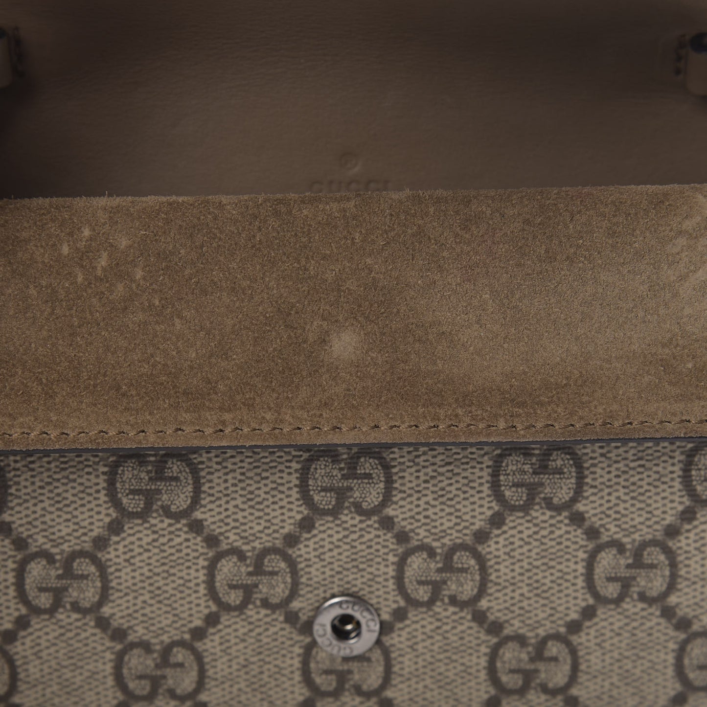 GG Supreme Monogram Super Mini Dionysus Shoulder Bag Taupe